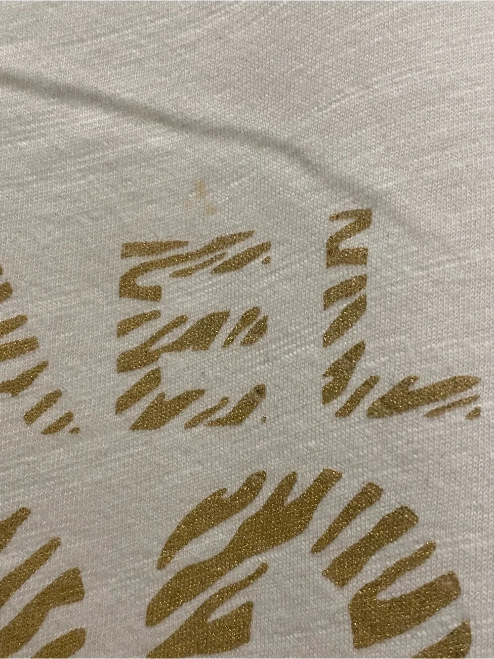Michael Kors White Tee with Gold Zebra Logo